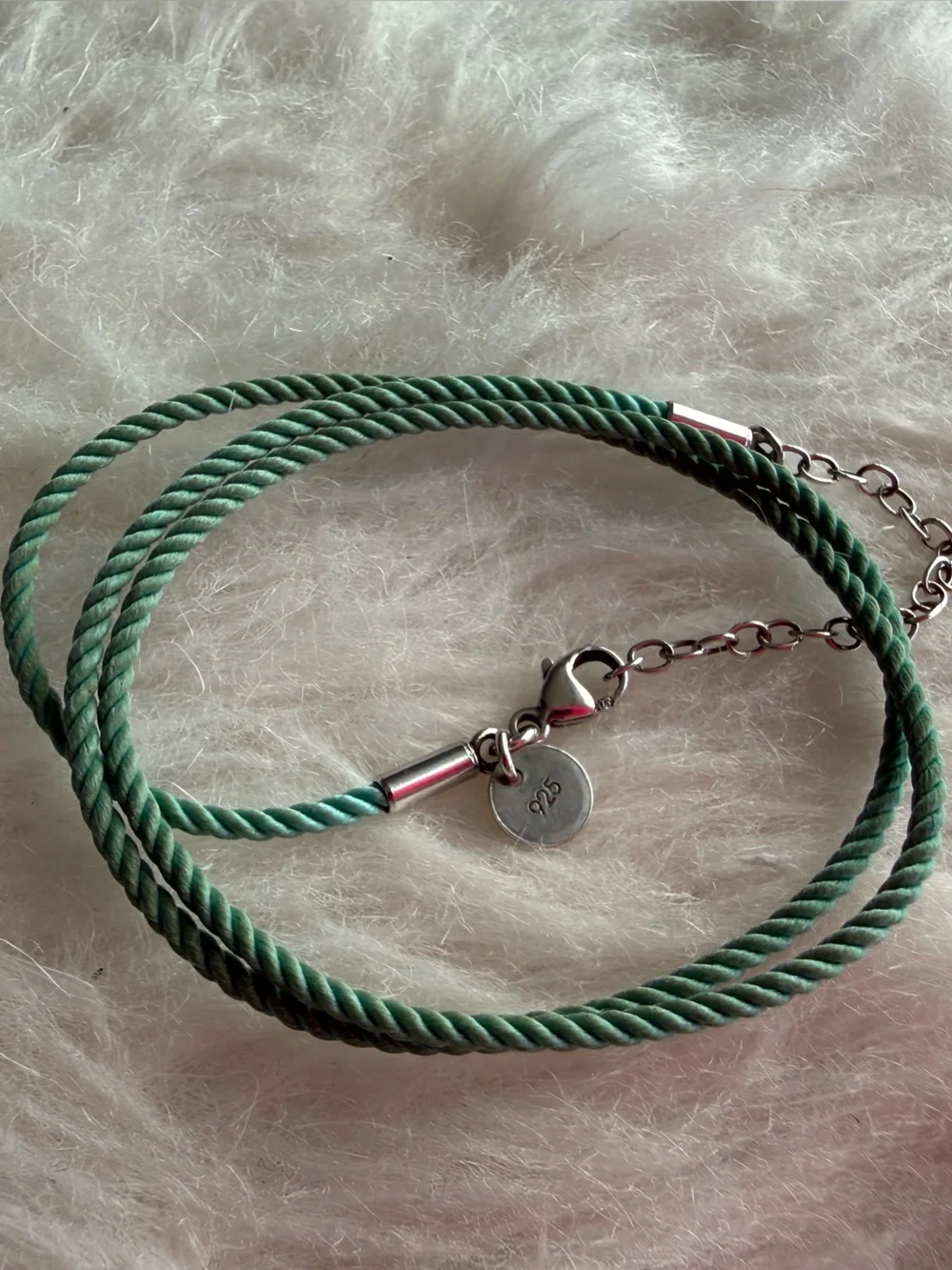 Tiffany & Co. blue silk cord necklace